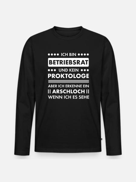 Betriebsrat Arbeitnehmer Vertreter Gewerkschaft - Männer Premium Bio Langarmshirt - Schwarz