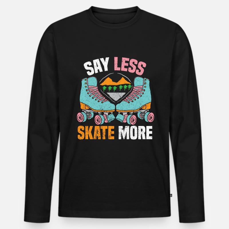 Rollerskate Rollerskating Skating Rollerblades - Männer Premium Bio Langarmshirt - Schwarz