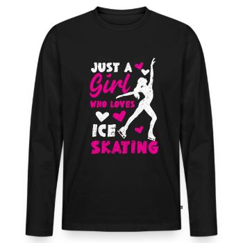 Ice Skating Figure Skating Skating Skating - Men's Premium Organic Long Sleeve Shirt - black - Front - Nico (187cm)