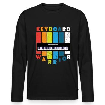 Piano Piano Electric Piano Piano Standing Piano - Men's Premium Organic Long Sleeve Shirt - black - Front - Nico (187cm)