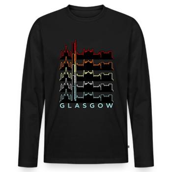 Scotland proud glasgow gift - Men's Premium Organic Long Sleeve Shirt - black - Front - Nico (187cm)