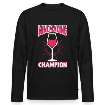 Schnaps brennen Schnapsbrenner Selbstgebrannter - Männer Premium Bio Langarmshirt - Schwarz - Vorne - Nico (187cm)