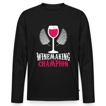 Schnaps brennen Schnapsbrenner Selbstgebrannter - Männer Premium Bio Langarmshirt - Schwarz - Vorne - Nico (187cm)