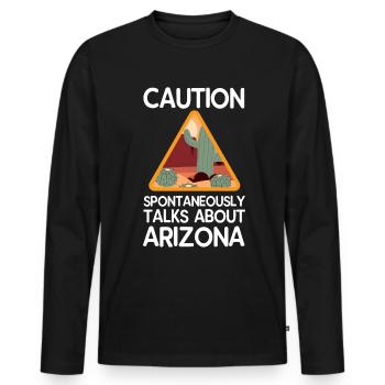 Conversations sur Arizona Poison - T-shirt manches longues Premium bio Homme - noir - Devant - Nico (187cm)