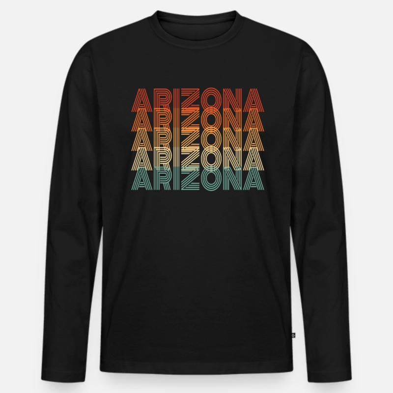 Arizona zuhause liebes geschenk - Männer Premium Bio Langarmshirt - Schwarz