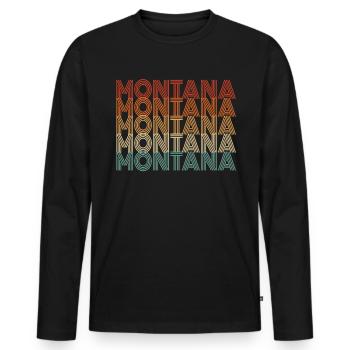 Montana Home Glaciers Gift - Men's Premium Organic Long Sleeve Shirt - black - Front - Nico (187cm)