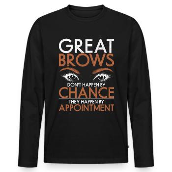 Make Up Artist Gift Beauty Brow Artist - Men's Premium Organic Long Sleeve Shirt - black - Front - Nico (187cm)