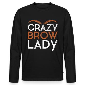 Make Up Artist Gift Beauty Brow Artist - Men's Premium Organic Long Sleeve Shirt - black - Front - Nico (187cm)