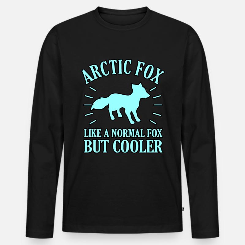 Polarfuchs - Männer Premium Bio Langarmshirt - Schwarz