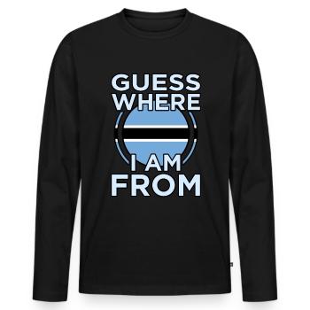Botswana - Männer Premium Bio Langarmshirt - Schwarz - Vorne - Nico (187cm)