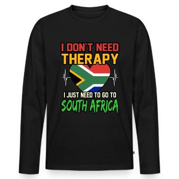 Südafrika - Männer Premium Bio Langarmshirt - Schwarz - Vorne - Nico (187cm)