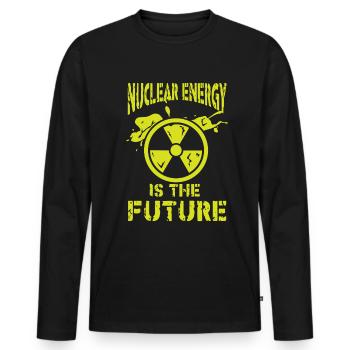 Atomkraftwerk AKW Atomkraft Nuclear Klimawandel - Männer Premium Bio Langarmshirt - Schwarz - Vorne - Nico (187cm)