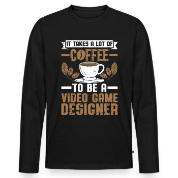 Video Game Designer - Männer Premium Bio Langarmshirt - Schwarz - Vorne - Nico (187cm)
