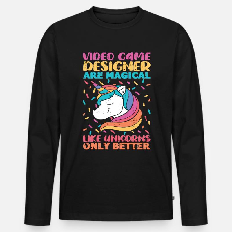 Video Game Designer - Männer Premium Bio Langarmshirt - Schwarz