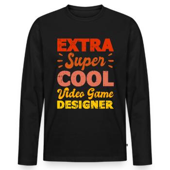 Video Game Designer - Männer Premium Bio Langarmshirt - Schwarz - Vorne - Nico (187cm)