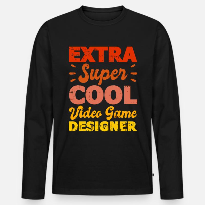 Video Game Designer - Männer Premium Bio Langarmshirt - Schwarz