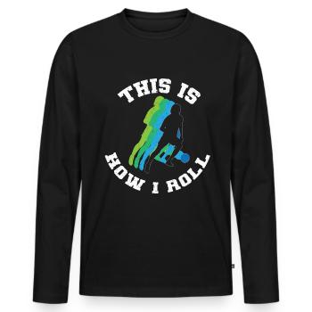 Football player Footballer Football - Men's Premium Organic Long Sleeve Shirt - black - Front - Nico (187cm)
