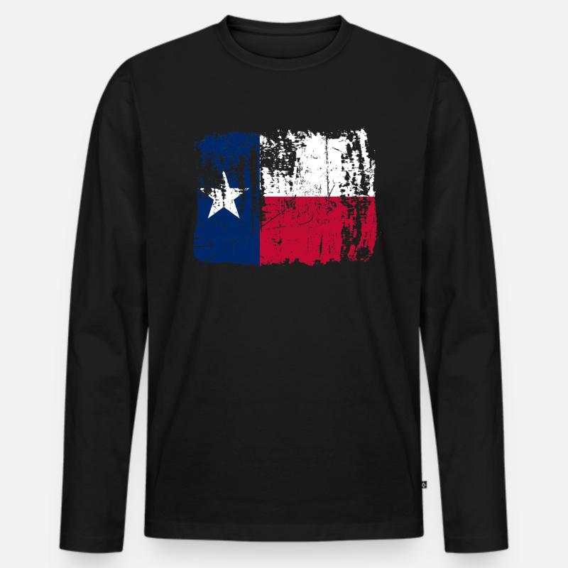 Texas reisen geschenk - Männer Premium Bio Langarmshirt - Schwarz