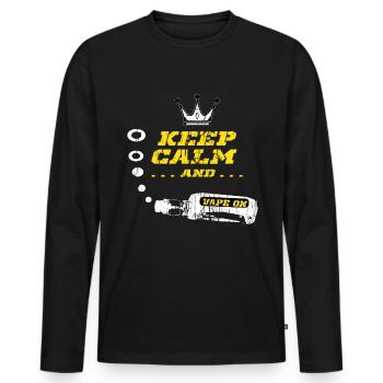 E-Zigarette E-Shisha Dampf Liquid - Männer Premium Bio Langarmshirt - Schwarz - Vorne - Nico (187cm)