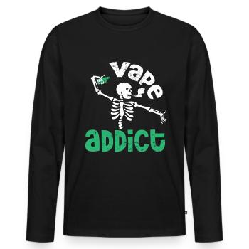 E-Zigarette E-Shisha Dampf Liquid - Männer Premium Bio Langarmshirt - Schwarz - Vorne - Nico (187cm)
