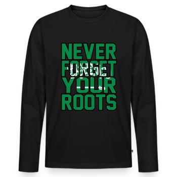 Saudi Arabia - Men's Premium Organic Long Sleeve Shirt - black - Front - Nico (187cm)