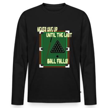Billiards Billiards Ball Billiard Triangle Kö - Men's Premium Organic Long Sleeve Shirt - black - Front - Nico (187cm)