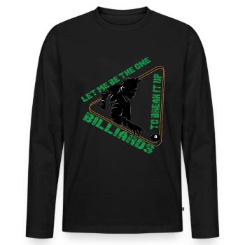 Billiards Billiards Ball Billiard Triangle Kö - Men's Premium Organic Long Sleeve Shirt - black - Front - Nico (187cm)