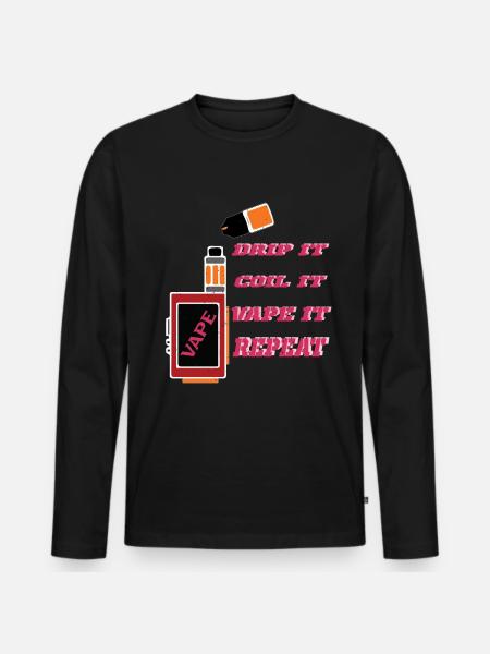 E-Cigarettes E-Shisha Smoking Vaping Liquid - Men's Premium Organic Long Sleeve Shirt - black