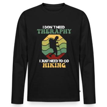Climbing Climbers Mountains Climbing Wall Kletterdad - Men's Premium Organic Long Sleeve Shirt - black - Front - Nico (187cm)