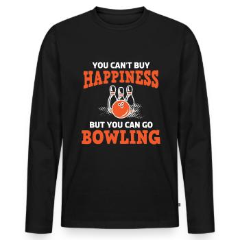 Bowling Bowlingkugel Bowlingbahn Strike - Männer Premium Bio Langarmshirt - Schwarz - Vorne - Nico (187cm)