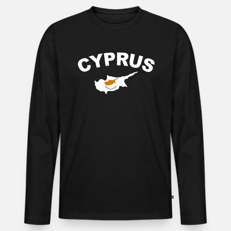 Zypern - Männer Premium Bio Langarmshirt - Schwarz