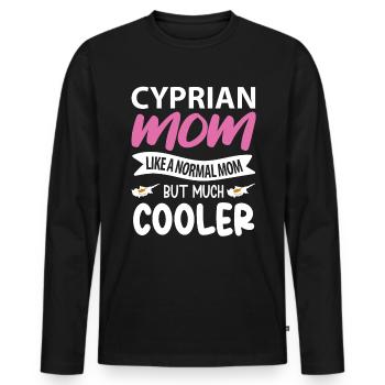 Chypre - T-shirt manches longues Premium bio Homme - noir - Devant - Nico (187cm)