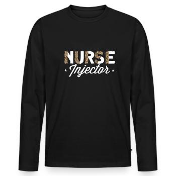 Botox - Männer Premium Bio Langarmshirt - Schwarz - Vorne - Nico (187cm)