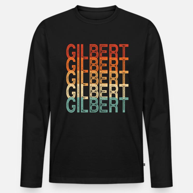 Gilbert Arizona - Männer Premium Bio Langarmshirt - Schwarz
