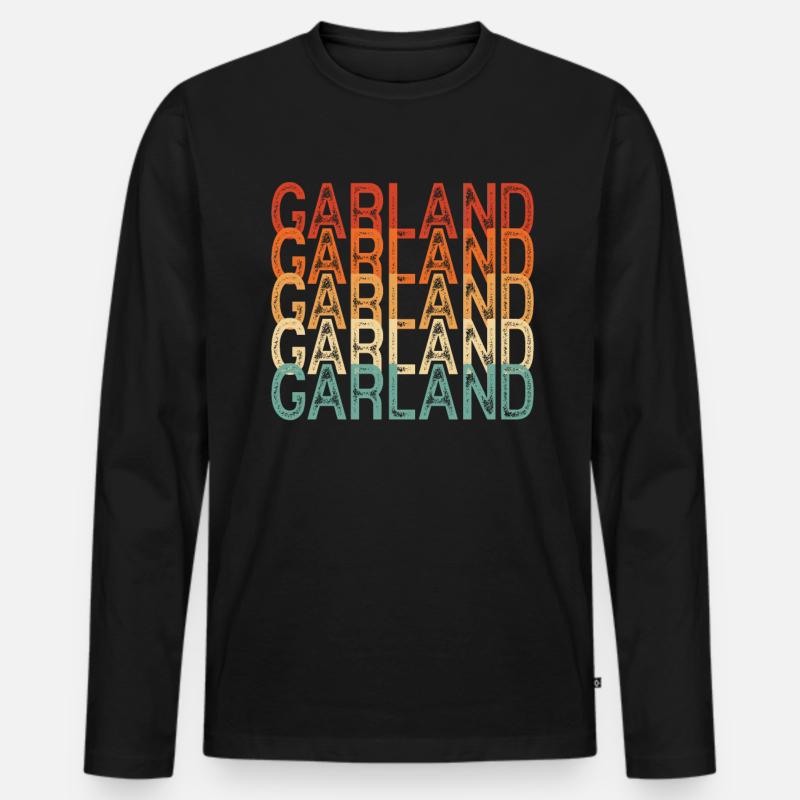 Girlande Texas - Männer Premium Bio Langarmshirt - Schwarz