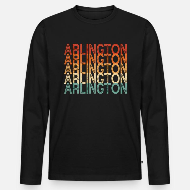 Arlington Texas - Männer Premium Bio Langarmshirt - Schwarz