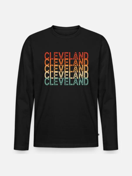 Cleveland Ohio - Men's Premium Organic Long Sleeve Shirt - black