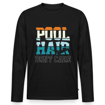 Swimmers Swimming 50 meters track Breaststroke - Men's Premium Organic Long Sleeve Shirt - black - Front - Nico (187cm)