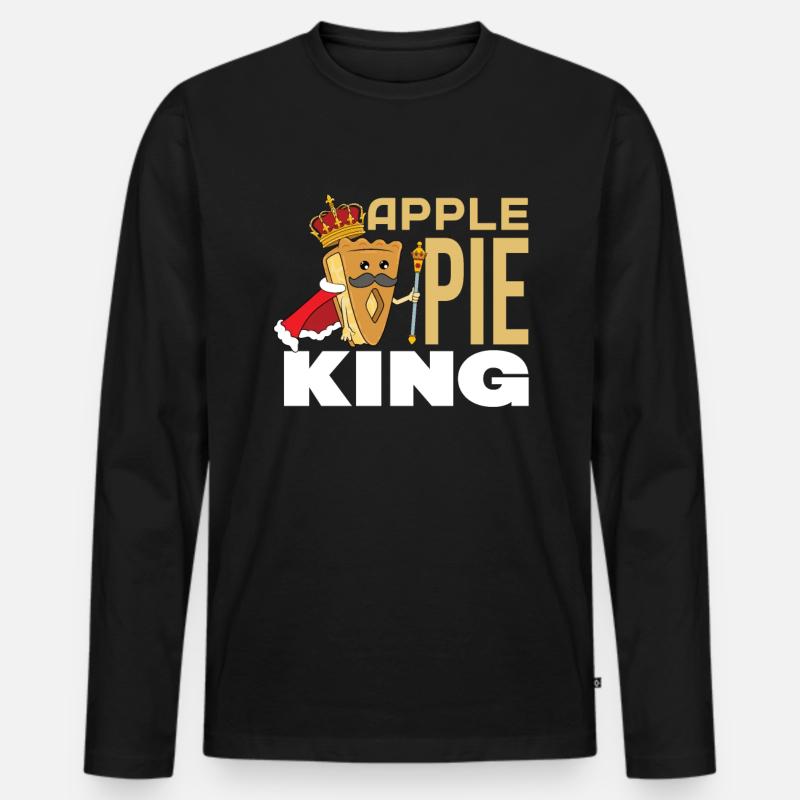 Apfelkuchen - Männer Premium Bio Langarmshirt - Schwarz