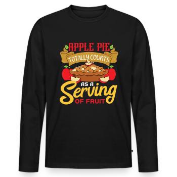 Apple pie - Men's Premium Organic Long Sleeve Shirt - black - Front - Nico (187cm)