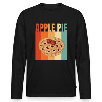 Apple pie - Men's Premium Organic Long Sleeve Shirt - black - Front - Nico (187cm)