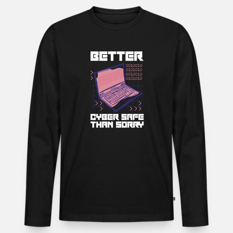 Hacker Programmierer Entwickler Informatik - Männer Premium Bio Langarmshirt - Schwarz