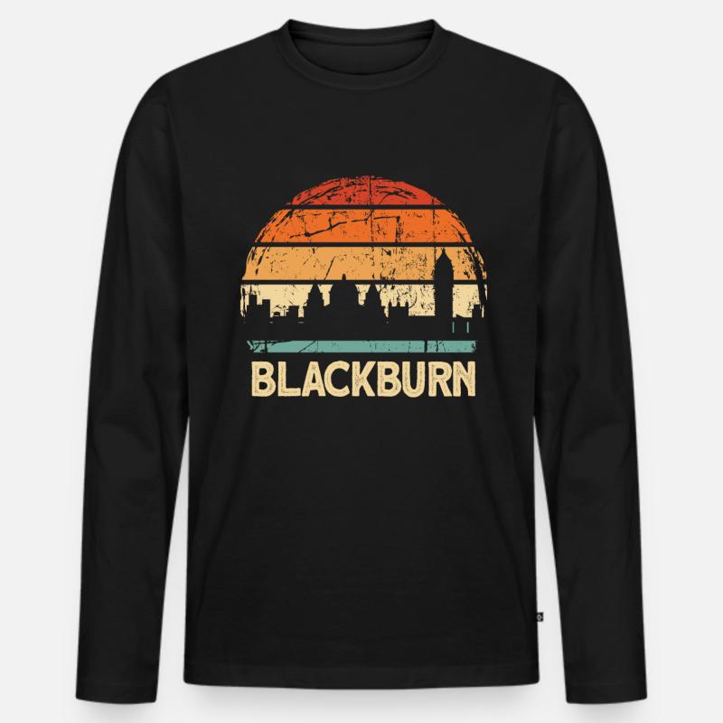 Blackburn - Männer Premium Bio Langarmshirt - Schwarz