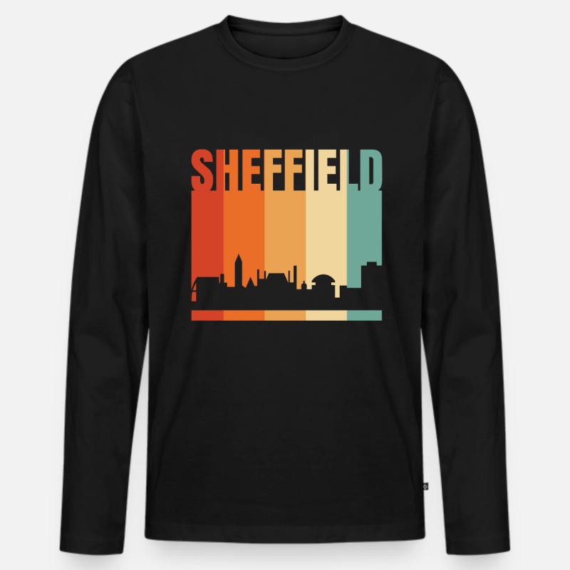 Sheffield - Männer Premium Bio Langarmshirt - Schwarz