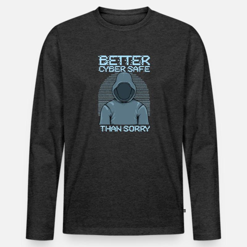 Hacker Programmer Developer Computer Science Men's Premium Organic Long Sleeve Shirt