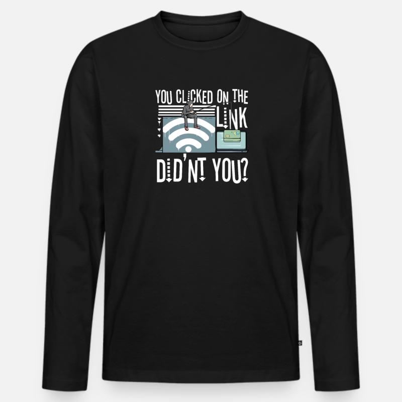 Hacker Programmierer Entwickler Informatik - Männer Premium Bio Langarmshirt - Schwarz