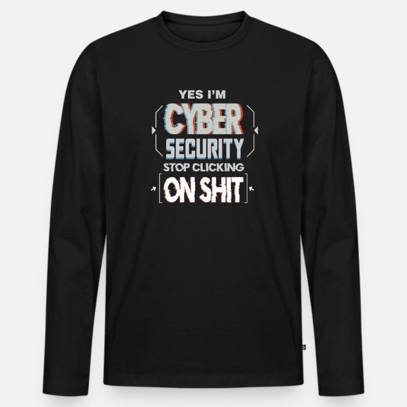 Hacker Programmer Developer Computer Science - Men's Premium Organic Long Sleeve Shirt - black