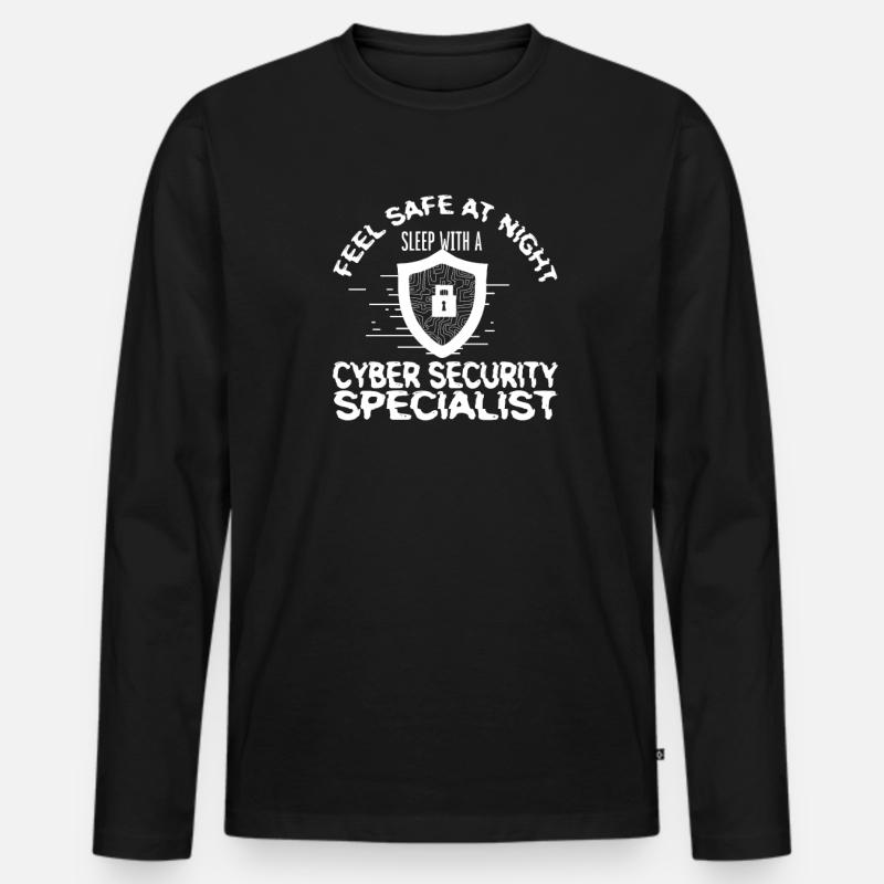 Hacker Programmierer Entwickler Informatik - Männer Premium Bio Langarmshirt - Schwarz