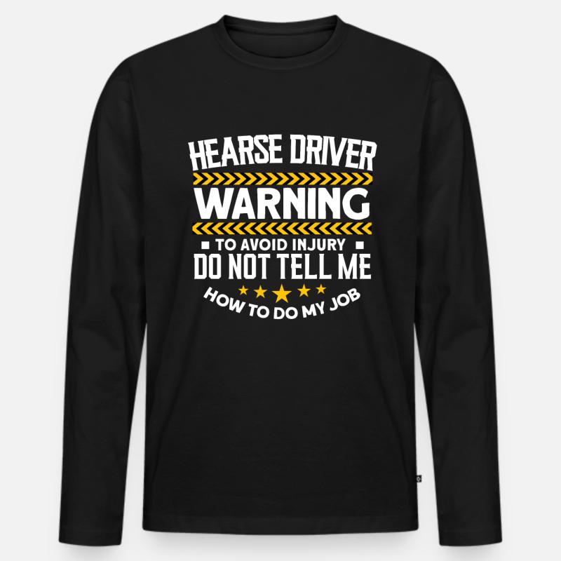 Leichenwagenfahrer - Männer Premium Bio Langarmshirt - Schwarz