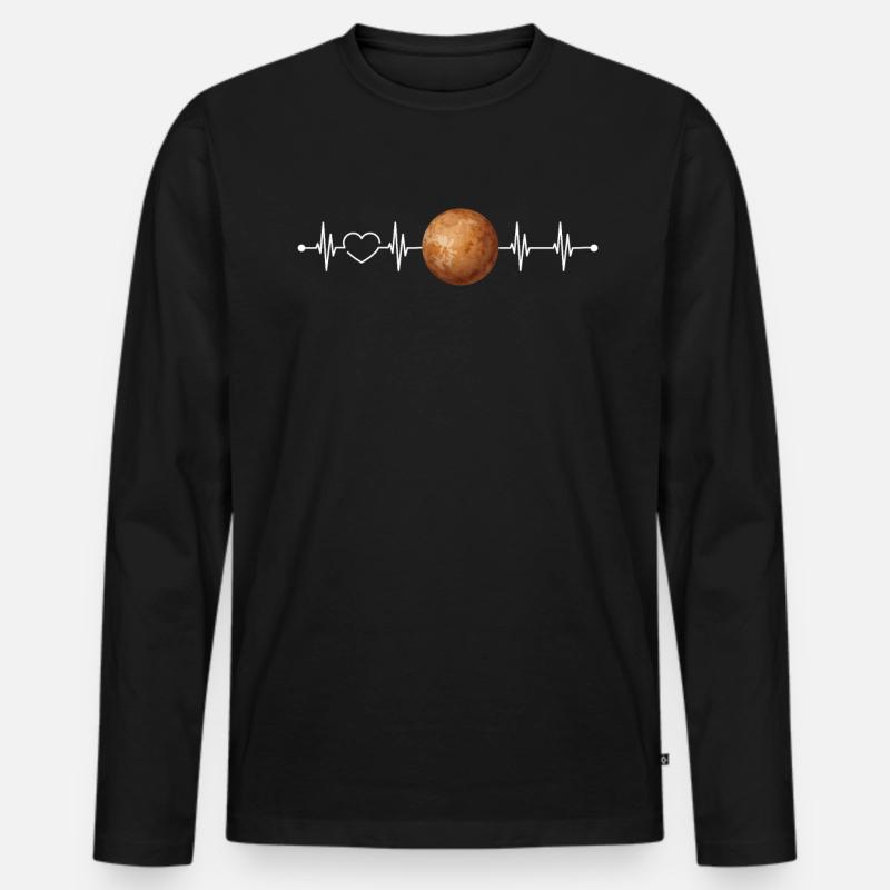 Merkur - Männer Premium Bio Langarmshirt - Schwarz